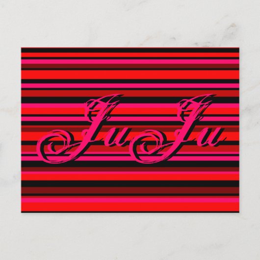 Multicolor Stripe Briefkaart (Voorkant)