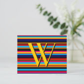 Multicolor Stripe Invitation Kaart (Staand voorkant)