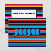  Multicolor Stripe Kaart (Voorkant / Achterkant)