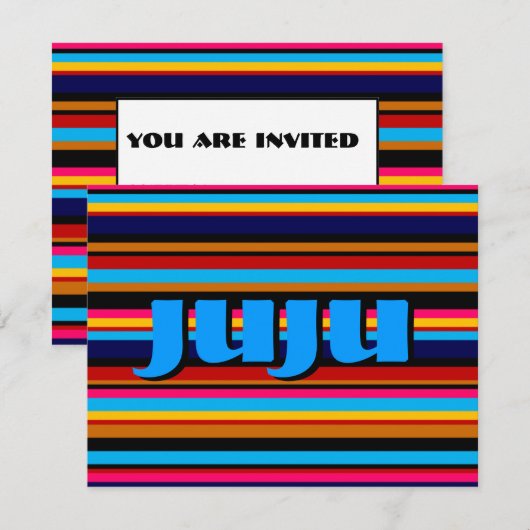  Multicolor Stripe Kaart (Voorkant / Achterkant)