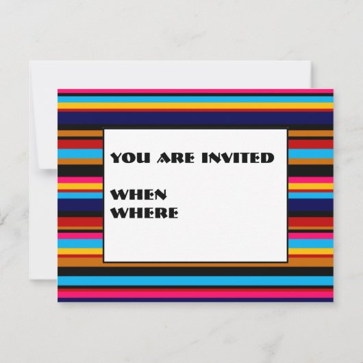 Multicolor Stripe Kaart (Achterkant)