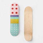 Multicolor Stripe Schaats Board Skateboard (Voorkant)