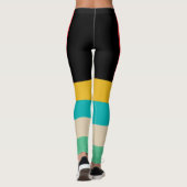 Multicolor Stripe Stripes Leggings (Achterkant)