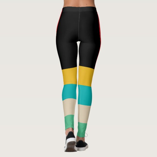 Multicolor Stripe Stripes Leggings (Achterkant)