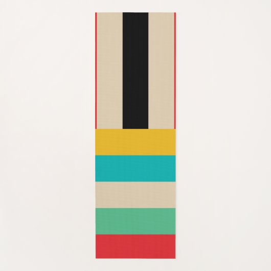 Multicolor Stripe Stripes Yogamat (Voorkant)