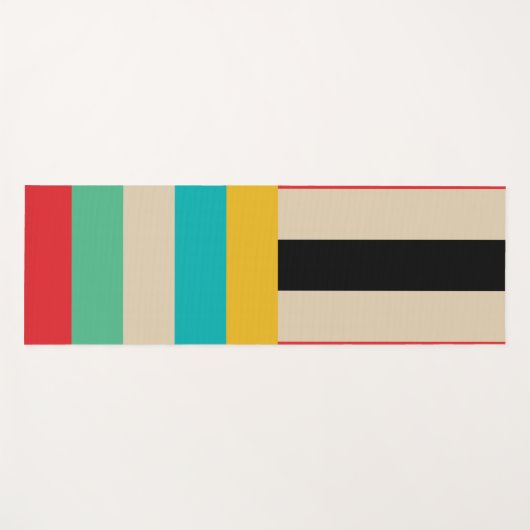 Multicolor Stripe Stripes Yogamat (Voorkant (horizontaal))