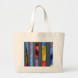 Multicolor Striped Artistic Cloth Grote Tote Bag