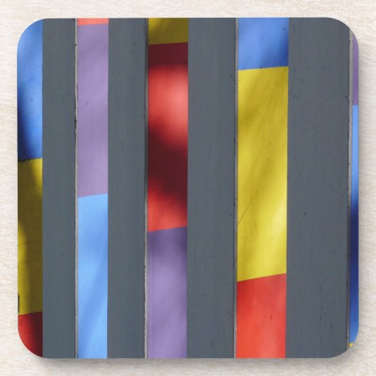 Multicolor Striped Artistic Cloth Onderzetter (Voorkant)