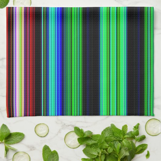 Multicolor Striped Dish Theedoek (Gevouwen)