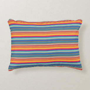 Multicolor Striped Pattern Accent Kussen