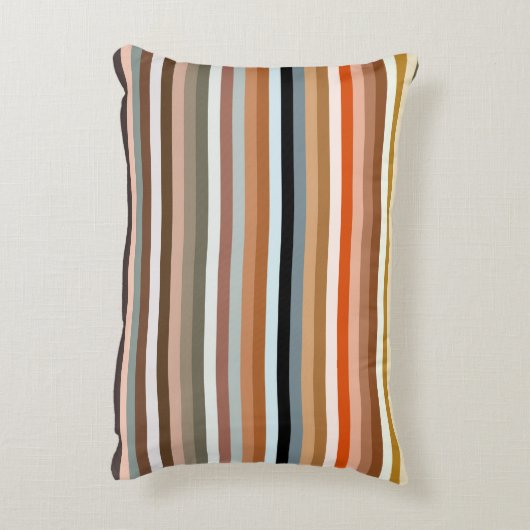 Multicolor Striped Pattern Accent Kussen (Achterkant (Verticaal))
