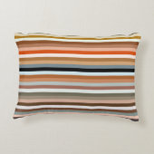 Multicolor Striped Pattern Accent Kussen (Achterkant)