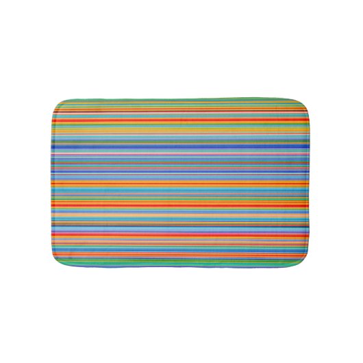 Multicolor Striped Pattern Badmat (Voorkant)