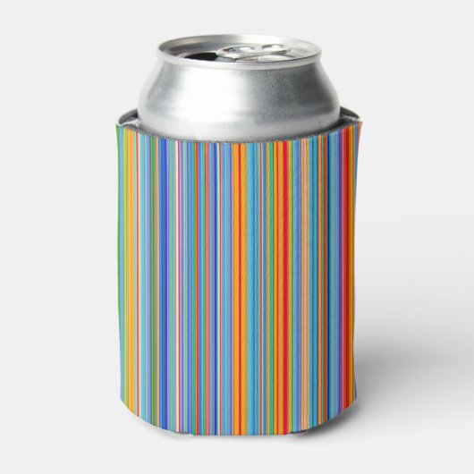 Multicolor Striped Pattern Blikjeskoeler (Blikje Voorkant)