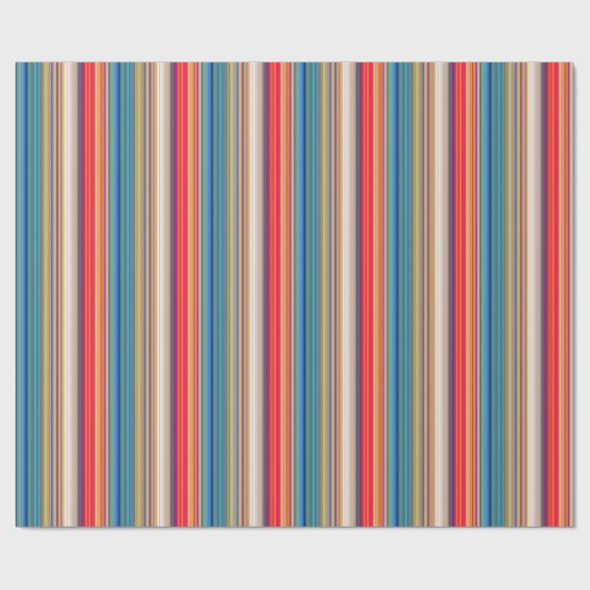 Multicolor Striped Pattern Cadeaupapier (Vlak)