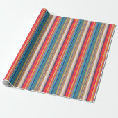 Multicolor Striped Pattern Cadeaupapier (Uitgerold)