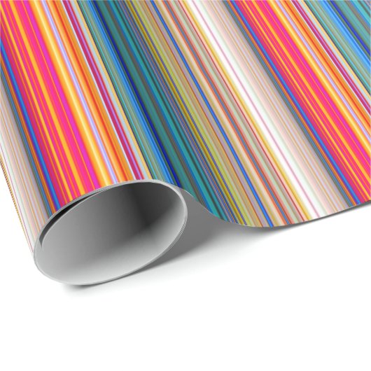 Multicolor Striped Pattern Cadeaupapier (Rol Hoek)