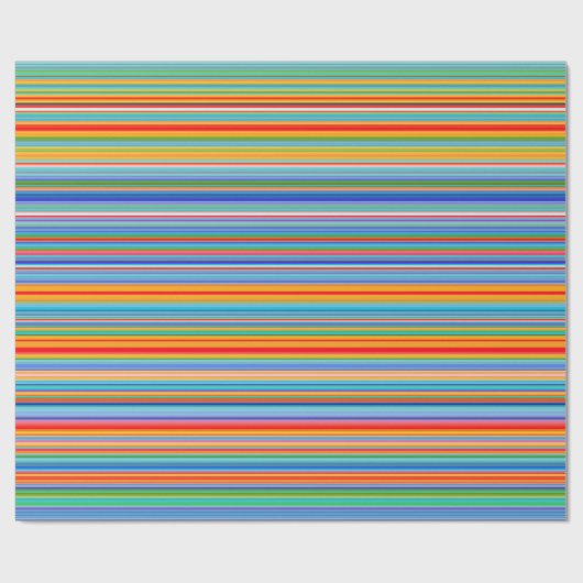 Multicolor Striped Pattern Cadeaupapier (Vlak)