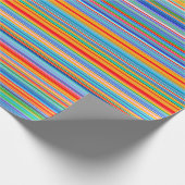 Multicolor Striped Pattern Cadeaupapier (Hoek)