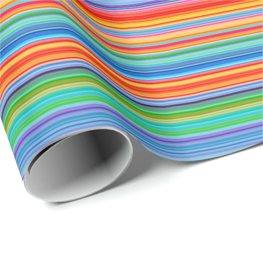 Multicolor Striped Pattern Cadeaupapier (Rol Hoek)