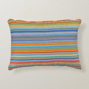 Multicolor Striped Pattern Decoratief Kussen