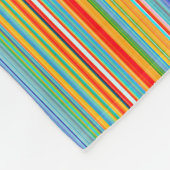 Multicolor Striped Pattern Fleece Deken (Hoek)