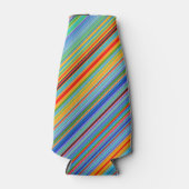 Multicolor Striped Pattern Flesjeskoeler (Voorkant)