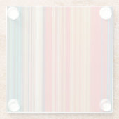 Multicolor Striped Pattern Glazen Onderzetter (Achterkant)