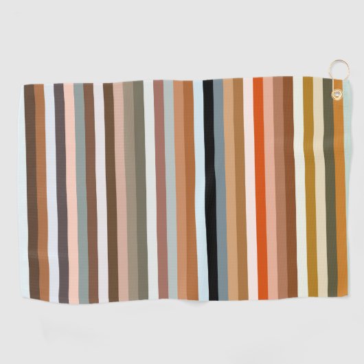 Multicolor Striped Pattern Golfhanddoek (Horizontaal)