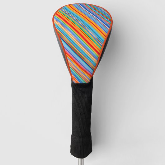 Multicolor Striped Pattern Golfheadcover (Voorkant)
