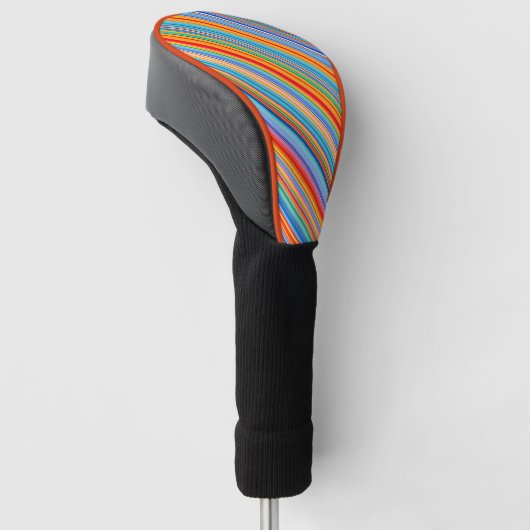 Multicolor Striped Pattern Golfheadcover (Schuin)