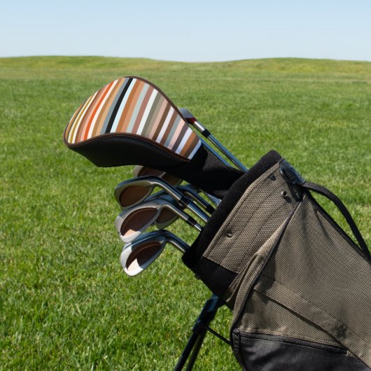 Multicolor Striped Pattern Golfheadcover (Insitu)