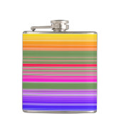Multicolor Striped Pattern Heupfles (Voorkant)