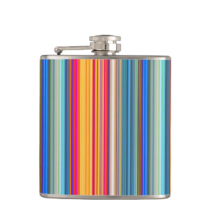 Multicolor Striped Pattern Heupfles
