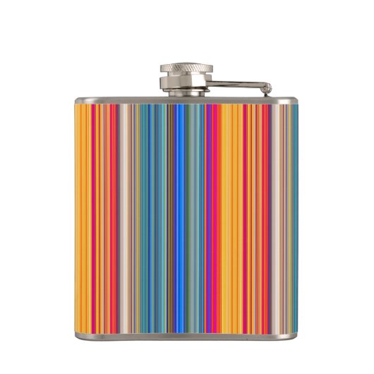 Multicolor Striped Pattern Heupfles (Achterkant)