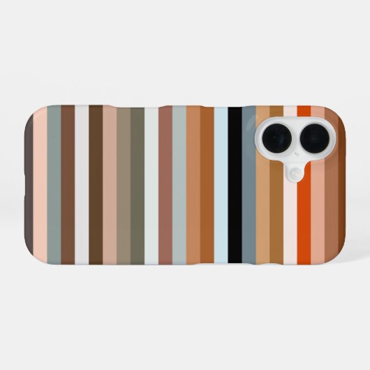 Multicolor Striped Pattern iPhone Case 16 Hoesje (Achterkant horizontaal)