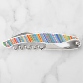 Multicolor Striped Pattern Koelbox Kurkentrekker (Achterkant)
