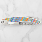 Multicolor Striped Pattern Koelbox Kurkentrekker (Voorkant)