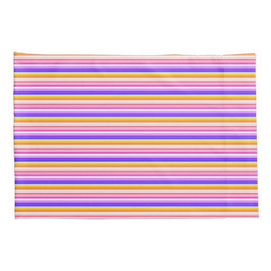 Multicolor Striped Pattern Kussensloop (Achterkant-Rechts)