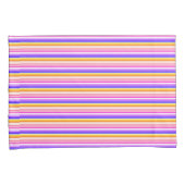 Multicolor Striped Pattern Kussensloop (Voorkant-Rechts)