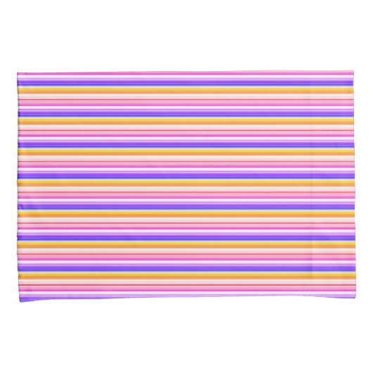 Multicolor Striped Pattern Kussensloop (Voorkant-Rechts)