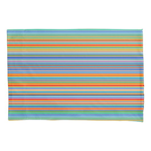 Multicolor Striped Pattern Kussensloop (Voorkant)
