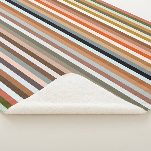 Multicolor Striped Pattern Sherpa Deken (3/4)
