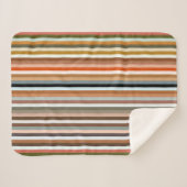 Multicolor Striped Pattern Sherpa Deken (Voorkant (horizontaal))