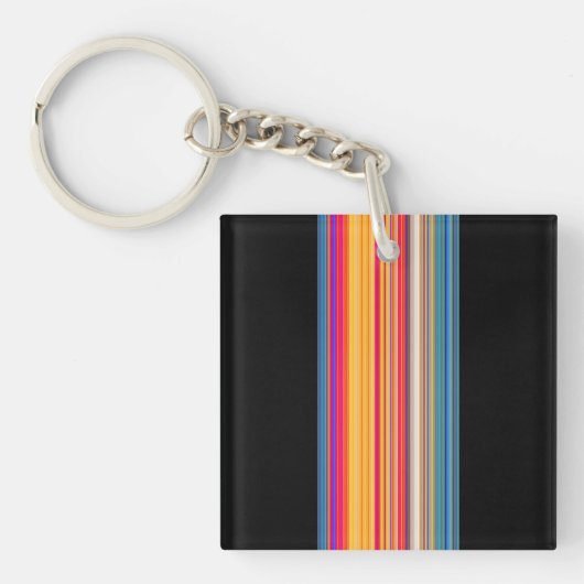 Multicolor Striped Pattern Sleutelhanger (voorkant)
