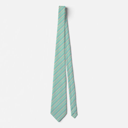 Multicolor Striped Pattern Stropdas (Voorkant)