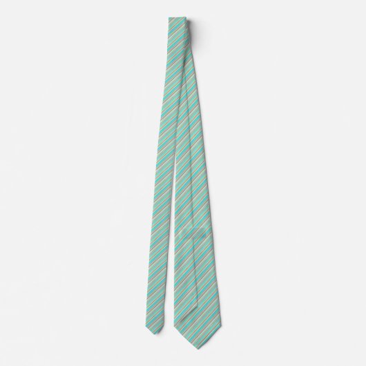 Multicolor Striped Pattern Stropdas (Achterkant)