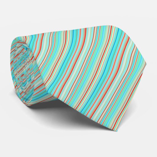 Multicolor Striped Pattern Stropdas (Opgerold)