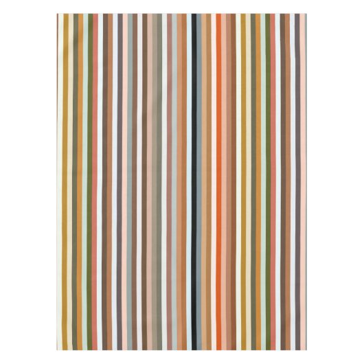 Multicolor Striped Pattern Tafelkleed (Voorkant)