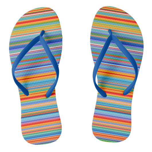 Multicolor Striped Pattern Teenslippers (Voetbed)